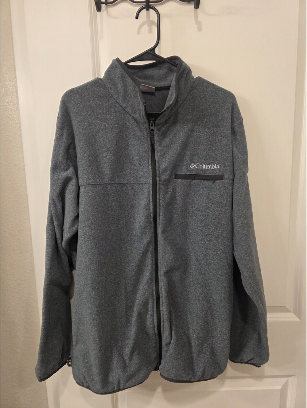 Columbia Men's Full Zip Fleece Jacket Gray, Size Large